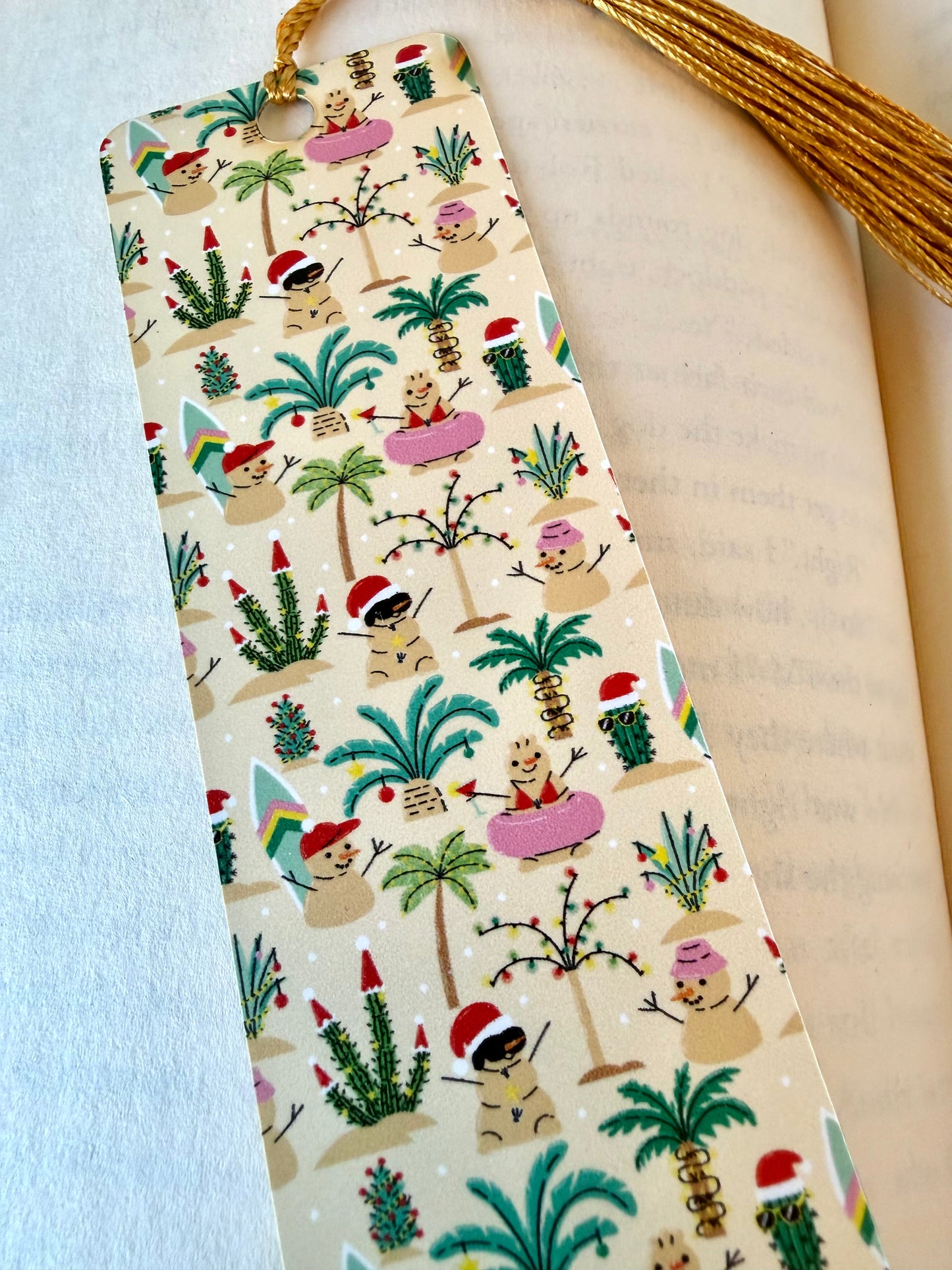 Beachy Snowmen Bookmark