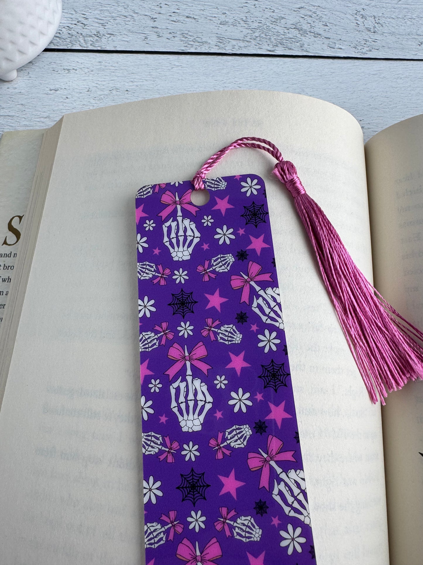 Snarky Skeleton Hands Bookmark