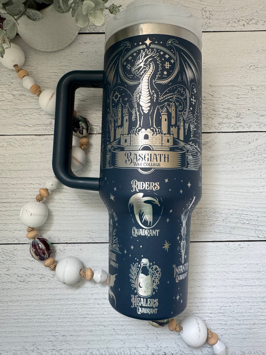 40 oz Tumbler - Basgiath on Stormy Sea