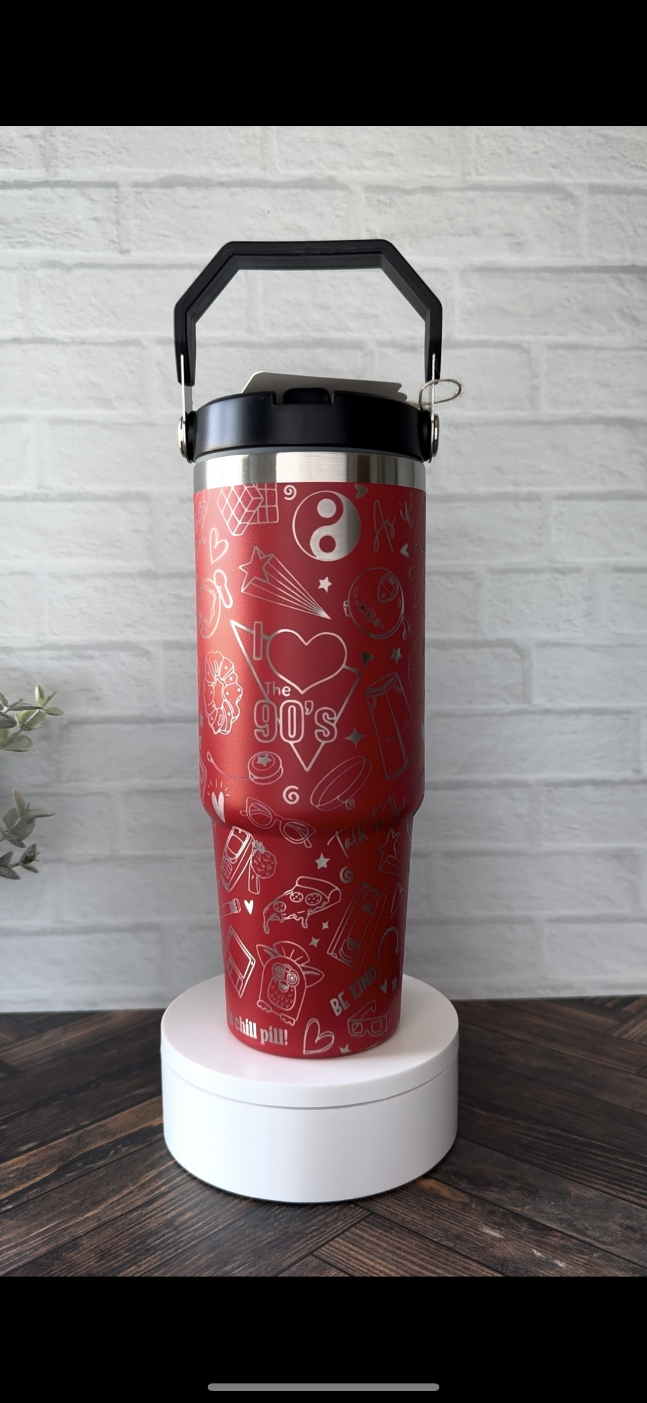 30 oz Tumbler - 90's Nostalgia on Red RTS
