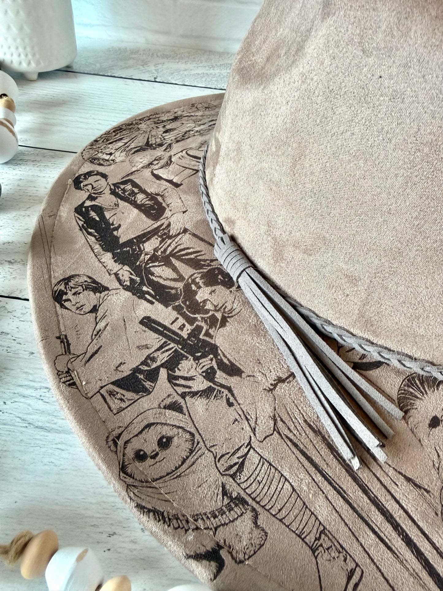 Space Wars on Stone Wide Brim Hat