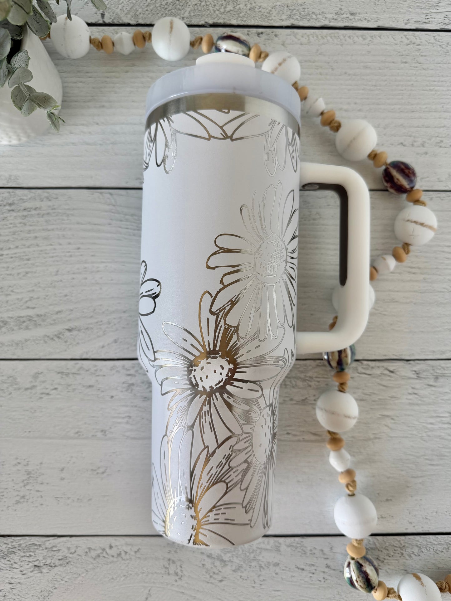40 oz Daisies on White RTS