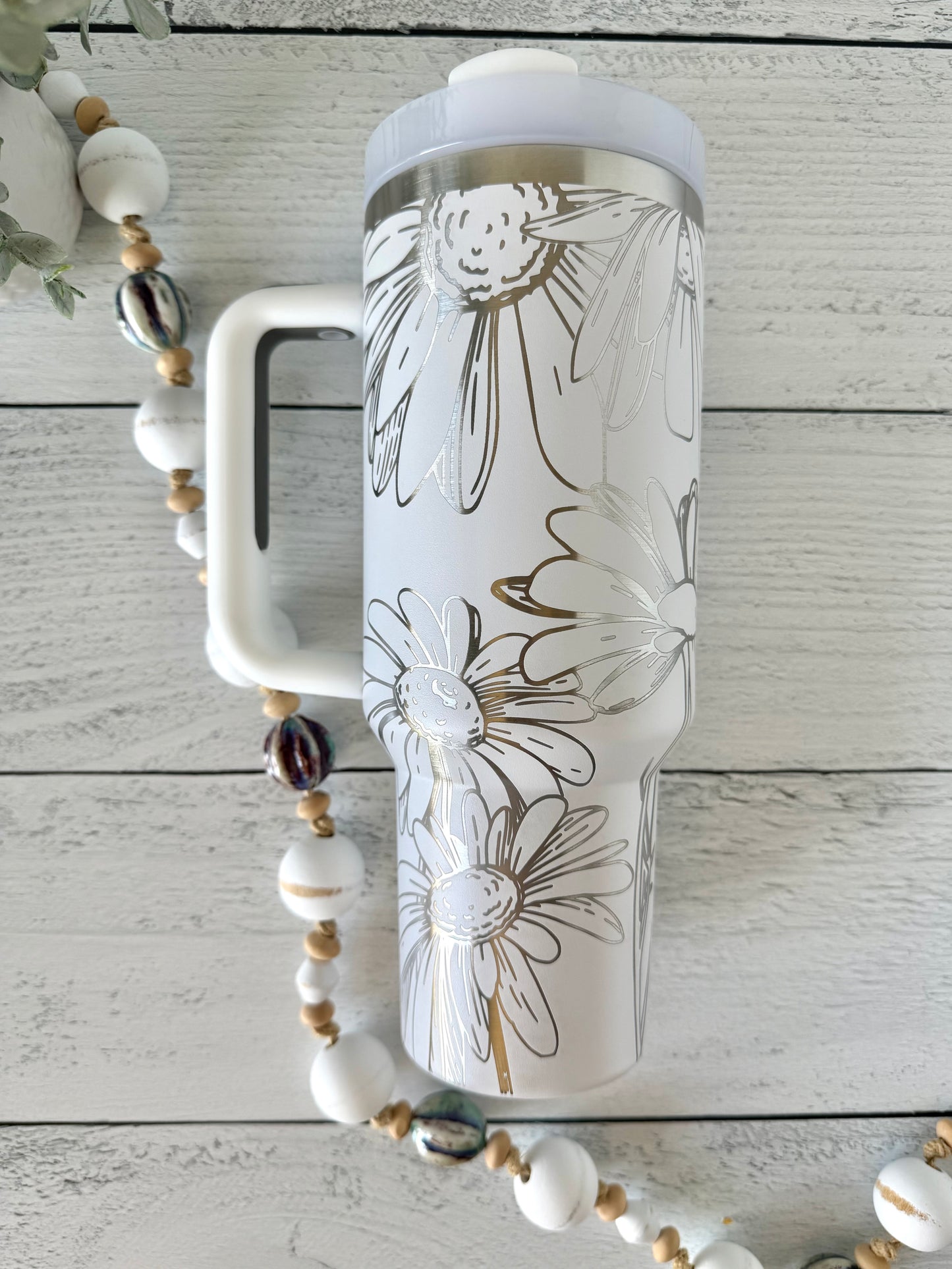 40 oz Daisies on White RTS