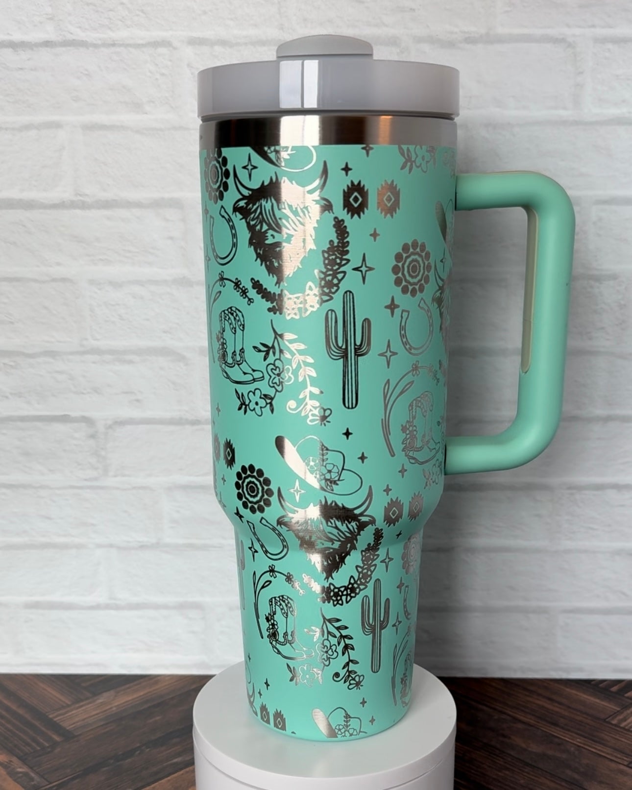 40 Oz Tumbler - Western on Eucalyptus RTS
