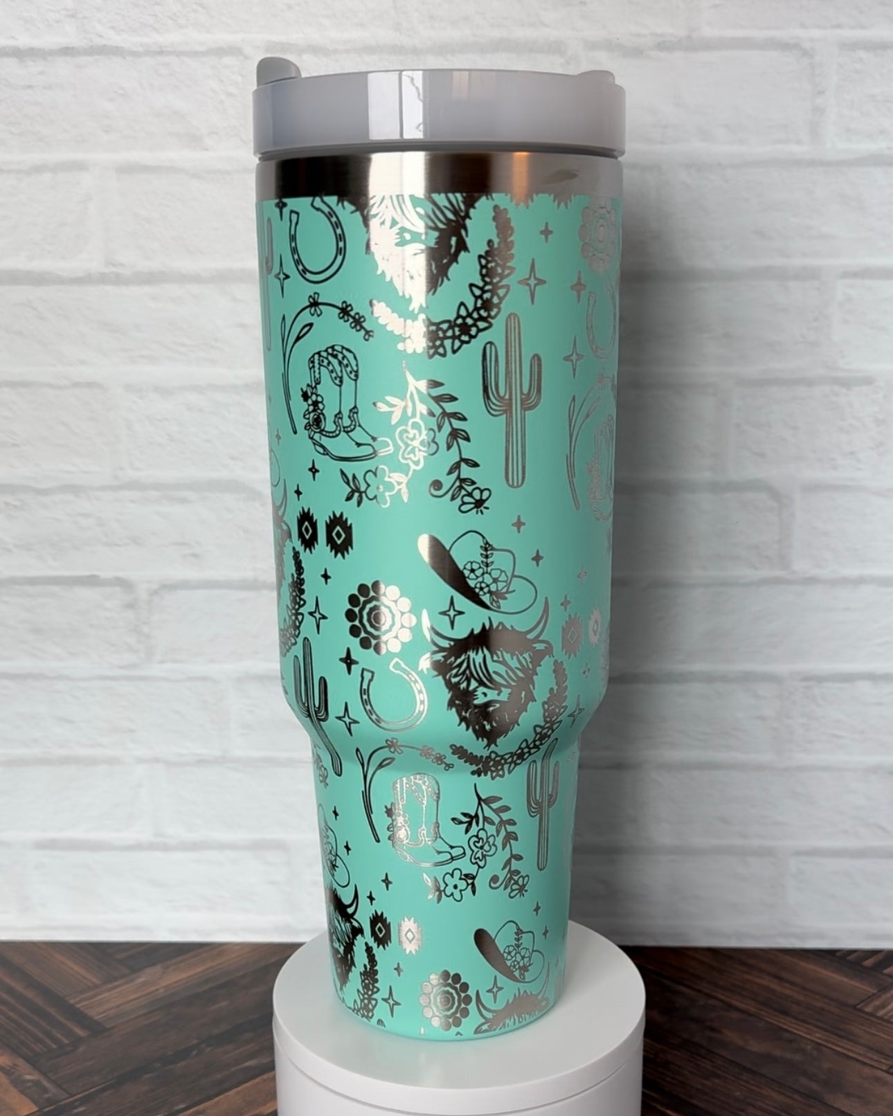 40 Oz Tumbler - Western on Eucalyptus RTS