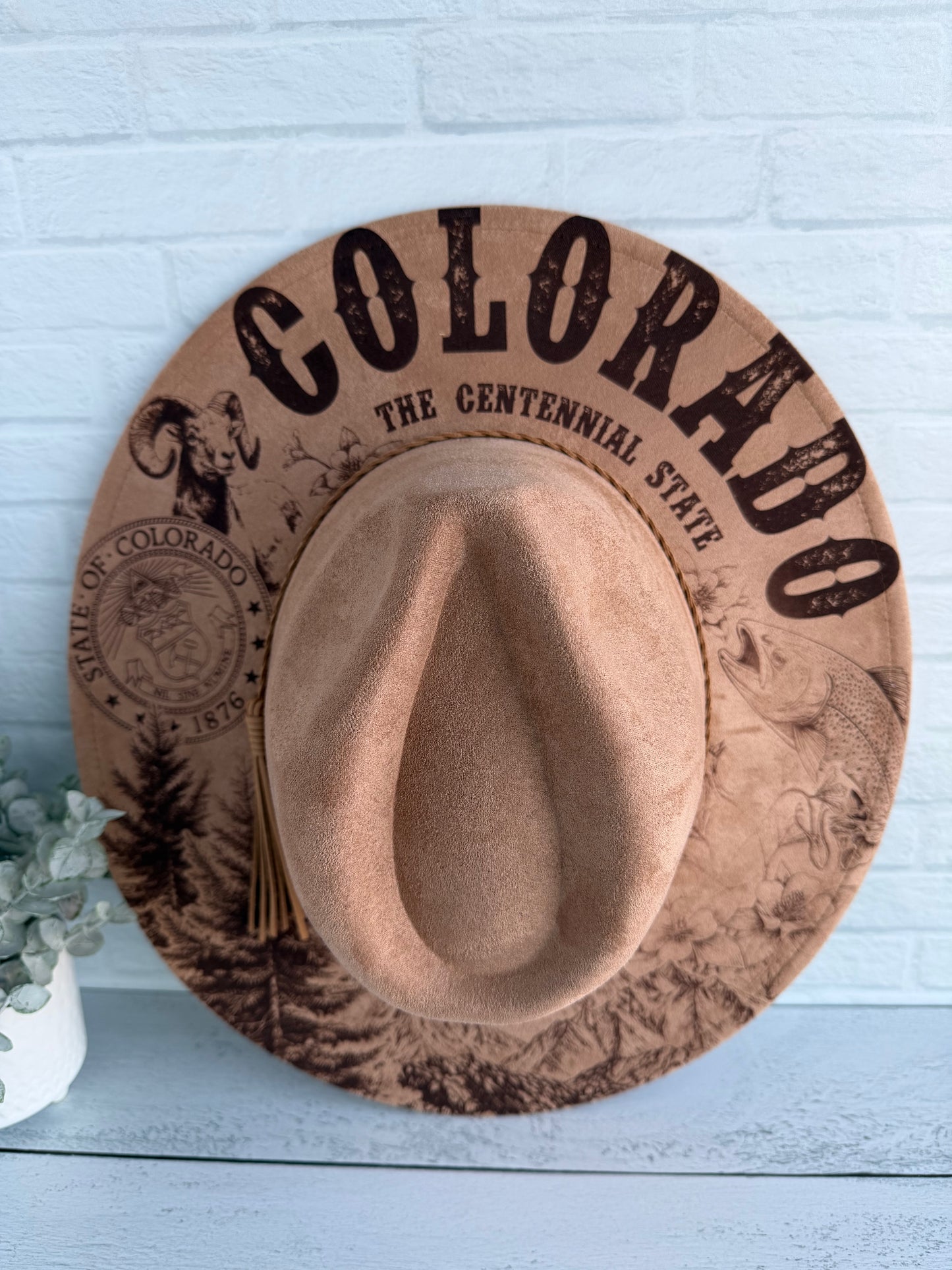 Colorado on Khaki Wide Brim Hat