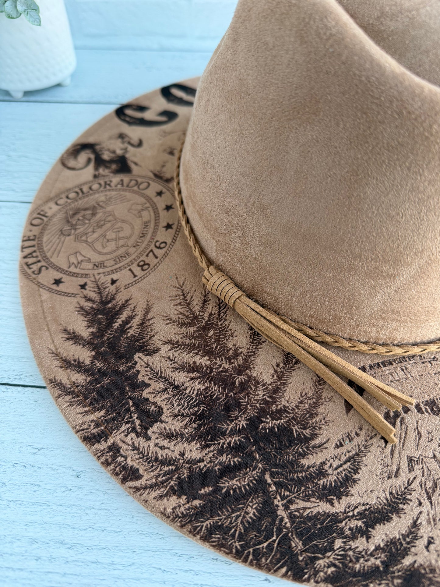 Colorado on Khaki Wide Brim Hat