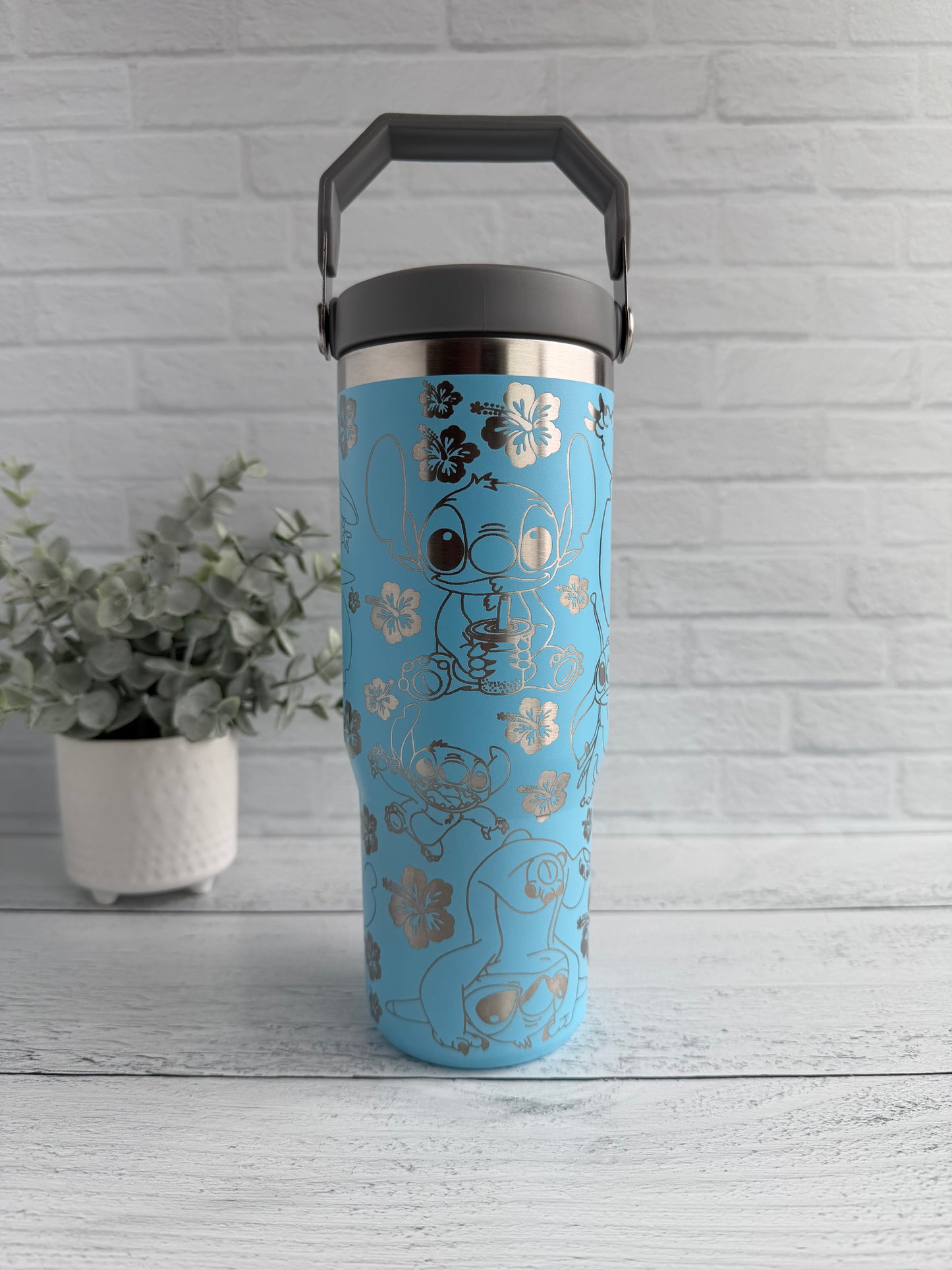 30 oz - Stitch on Light Blue RTS