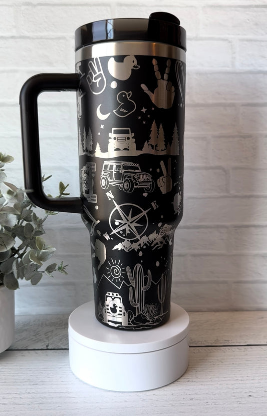40 Oz Tumbler - Offroad Life on Black RTS