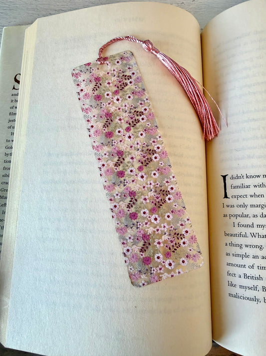 Pink Floral Bookmark