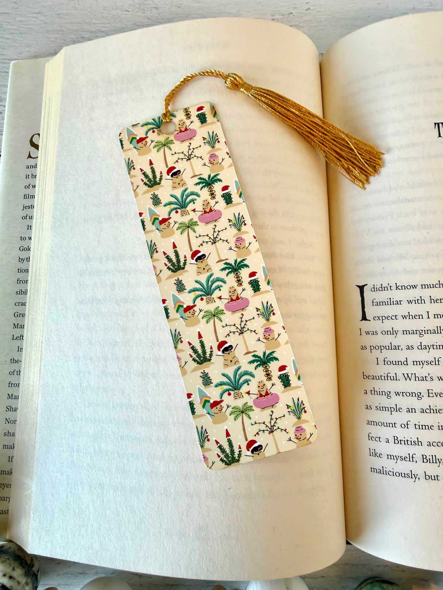 Beachy Snowmen Bookmark
