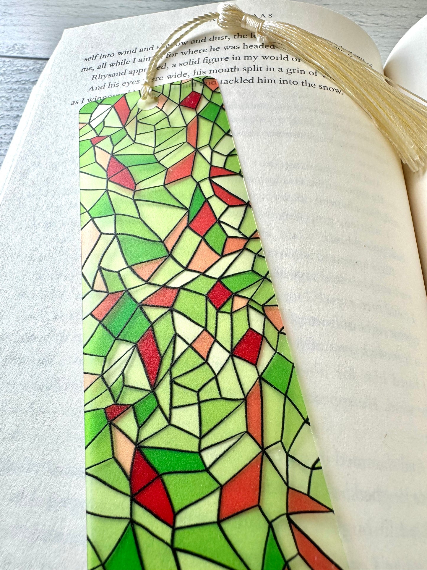 Christmas Stained Glass Bookmark