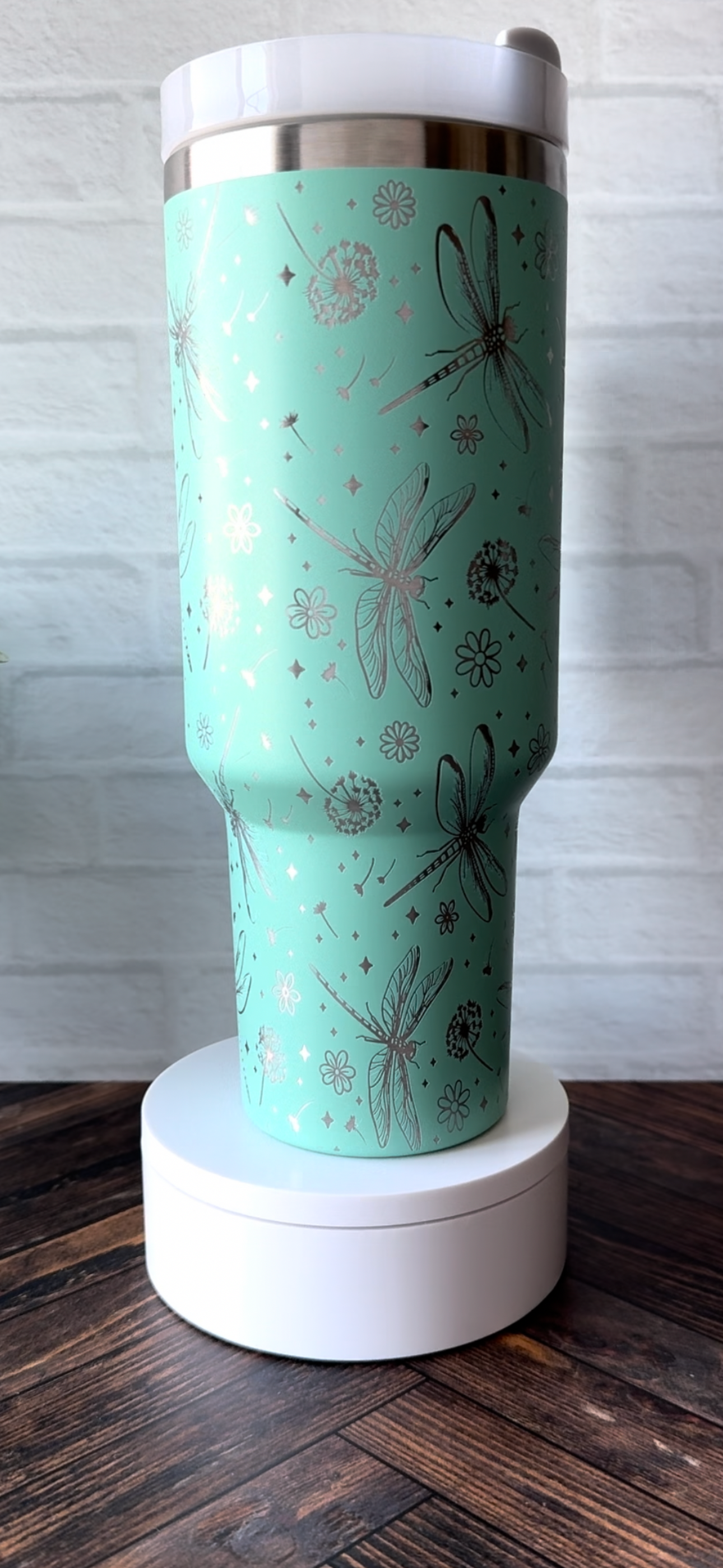 40 Oz Tumbler - Dragonfly - Eucalyptus RTS