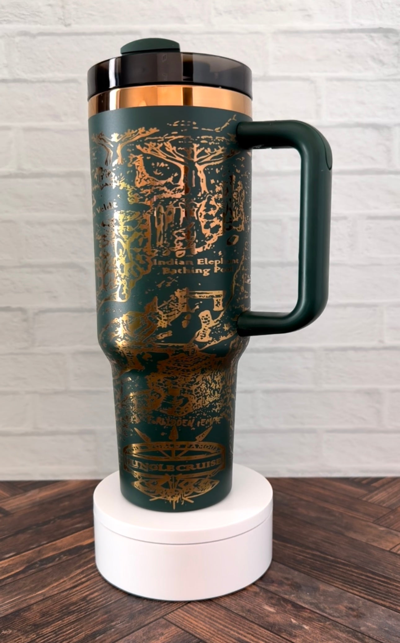 40 Oz Tumbler - Jungle Cruise Map green on copper RTS