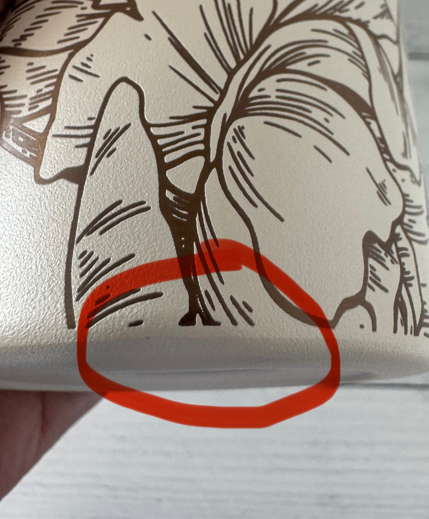 40 Oz Tumbler - NSFW Floral "Eggplant" Cream on Brushed Copper IMPERFECT RTS