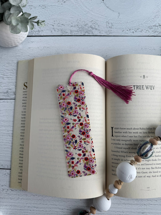Skeleton Floral Bookmark