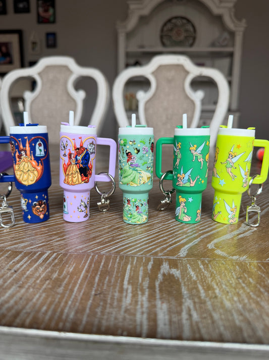 Mini Tumbler Lip Balm Holder Keychain