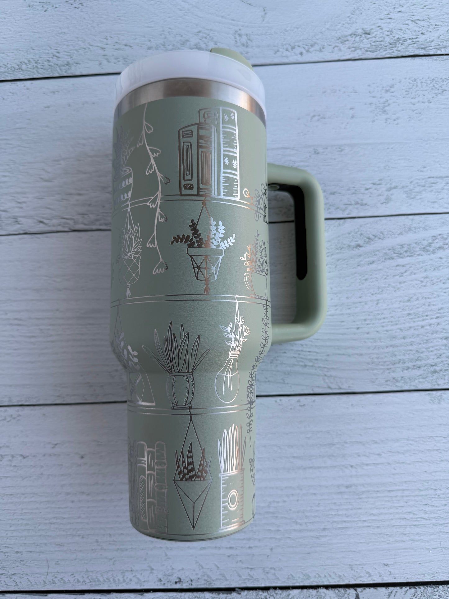 40 oz Tumbler - Plant Shelves on Sage RTS