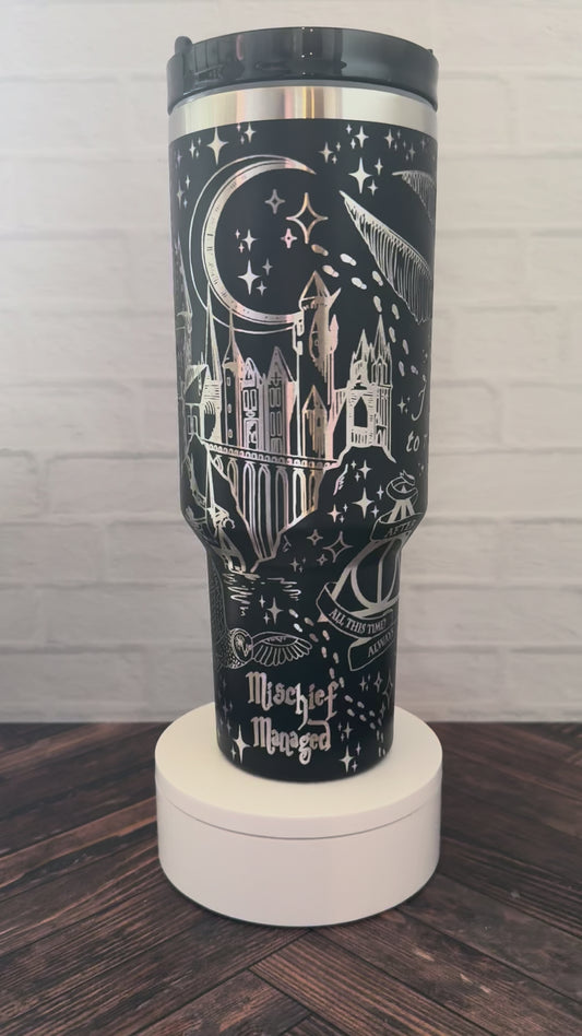 40 oz Tumbler - I Solemnly Swear on Black RTS