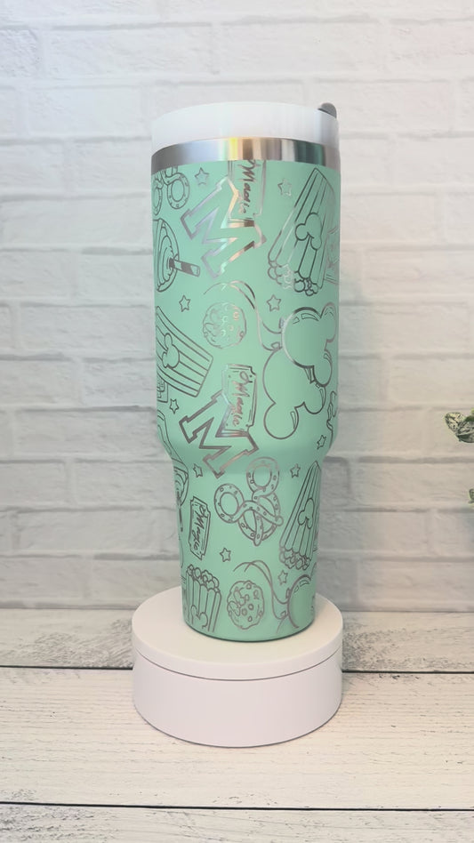 40 Oz Tumbler - Mouse Snacks on Eucalyptus RTS